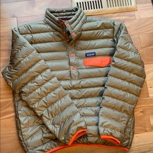 Men’s Patagonia down snap-t pullover sweater